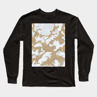 Summit Splendor: McKinley Elevation Map Long Sleeve T-Shirt